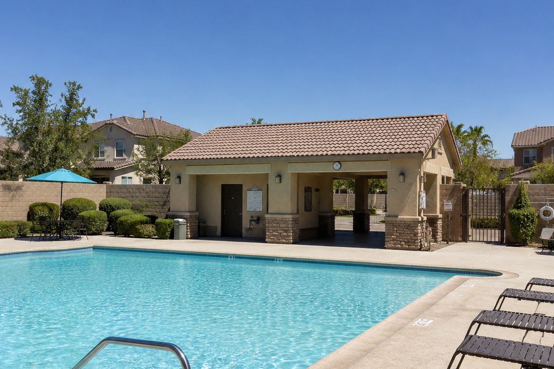 HOA pool area with cabana